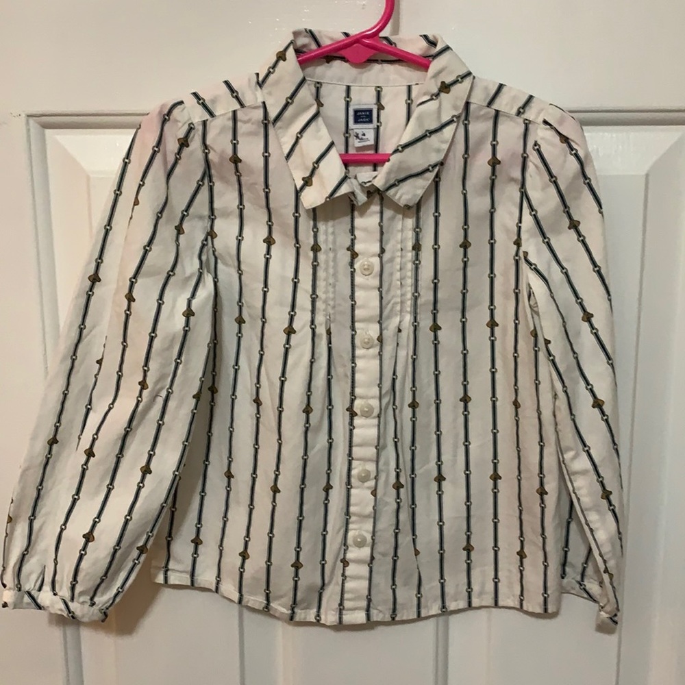 Janie Jack equestrian blouse little girl size 4